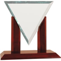 10" x 10" x 10" Diamond Triangle Clear Glass Replacement Blank