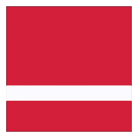 24" x 24" x 1/16" Brushed Satin Red/White Gemini Duets Selects