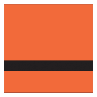 24" x 49" x 1/16" Matte Orange/Black Gemini Duets Selects