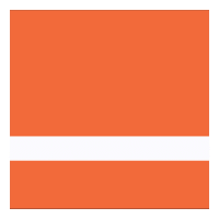12" x 24" x 1/16" Matte Orange/White Gemini Duets Selects
