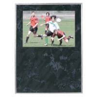 9" x 12" Black Marble Finish Slide-In Frame Plaque with 7" x 5" Window