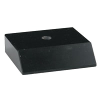 2 5/8" x 3" Centerhole Countersunk Black Slant Front Trophy Marble