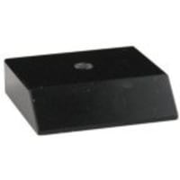2 5/8" x 4" Centerhole Countersunk Black Slant Front Trophy Marble