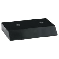 Black 3 1/8" x 5" 2-Hole Countersunk Slant Front Trophy Marble