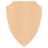 6" x 7 5/8" Satin Gold Aluminum Shield Plaque Plate
