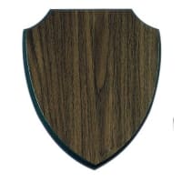6 1/8" x 7 3/4" Walnut Finish Shield Plaque