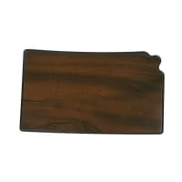 6" x 10 1/4" Walnut Finish Black Edge Kansas State Plaque