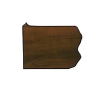 6 1/2" x 8 1/2" Walnut Finish Black Edge Pennsylvania State Plaque