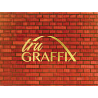 12" x 24" x .018" Red Brick Tru Graffix Brass Plated Steel