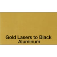 12" x 24" x .020" Gold/Black Ultra Laser Aluminum