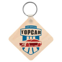 2.25" x 2.25" Square Matte Maple Unisub Sublimatable Keychain