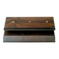 3 3/4" x 8 1/4" x 3/4" Value Cherry Finish Slant Front 2-Post Base Only