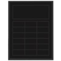 11 3/4" x 15 3/4" Value Matte Black Finish Blank Perpetual Plaque for 18 Plates