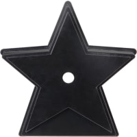 4 3/4" x 4 3/4" Black Star Centerhole Countersunk Weighted Plastic Base