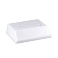 3 1/4" x 4" White 2-Hole Countersunk Weighted Plastic Base