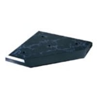 8 1/4" x 8 1/4" Black Marble 4-Hole Countersunk 3-Post Weighted Plastic Base