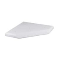 8 1/4" x 8 1/4" White 4-Hole Countersunk 3-Post Weighted Plastic Base