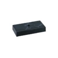 2" x 4" Black Marble Centerhole Countersunk Weighted Plastic Lid