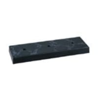 2 3/4" x 8 3/8" Black Marble 3-Hole 1-Countersunk Weighted Plastic Lid