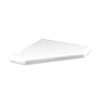 7 1/4" x 7 1/4" White 4-Hole 1-Countersunk 3-Post Weighted Plastic Lid