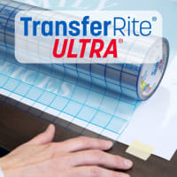 6" TransferRite Ultra Clear 310G With Grid Medium Tack Application Transfer Film