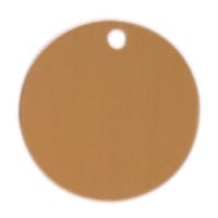 1 1/2" x .020" Solid Brass Round Key Tag