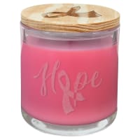 14 oz. Peony Rose Candle in a Glass Holder with Wood Lid