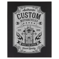 16" x 20" Black/Silver Laserable Leatherette Wall Decor with Sawtooth Hanger