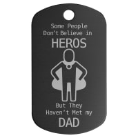 1" x 2" Black Anodized Aluminum G.I. Tag