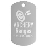 1" x 2" Silver Anodized Aluminum G.I. Tag