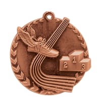 1 3/4" Antique Bronze Track Millennium Medal