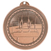 2" Antique Bronze Gymnastics Laserable BriteLazer Medal