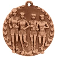 1 3/4" Antique Bronze Cross Country Millennium Medal