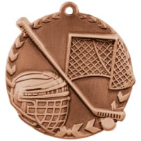 1 3/4" Antique Bronze Hockey Millennium Medal