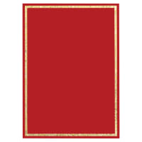 7" x 10" Red Florentine Frame Designer Plaque Plate