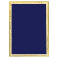 6" x 8" Blue Brass Plated Steel Florentine Border Designer Plaque Plate