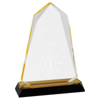 7 3/4" Gold Halo Diamond Corner Base Impress Acrylic