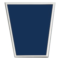 1 7/8" x 2 3/8" Laserable Aluminum Blue Plate with Silver Border and Adhesive Backing