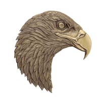 3 1/2" x 3 3/4" Antique Bronze Eagle Head