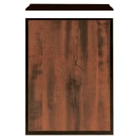 7" x 9" Walnut Finish Plaque with Black Edge