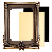7 3/4"x 10" Antique Bronze Column Frame Holder-Frame Only, Plates Sold Separately