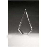 8 1/2" Arrow Series Clear Acrylic with Blue Highlights-Upright Only