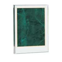 5" x 7 5/8" Emerald Marble Acrylic Award Upright Only