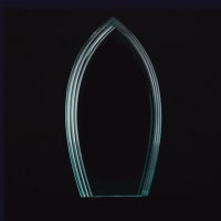 9 3/4" Flame Series Jade Acrylic Award-Upright Only