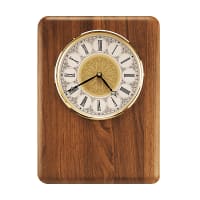 11" x 15" Genuine Walnut Plaque with Cut-Out for Clock, Clock and Plate are Not Included