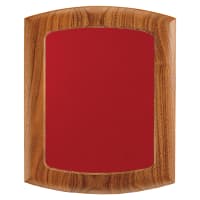 14" x 17" American Walnut Frame with Arched Top and Bottom and Red Velour Backing (Assembled)