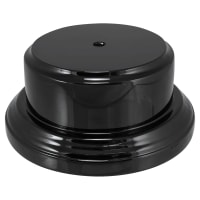2 1/2" x 5 Black Piano Finish Round Base