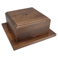 10" x 10" x 4 3/8" Walnut Base with 1 hole