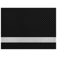12" x 24" Black Carbon Fiber/Silver Premier Laserable Leatherette Sheet Stock with Kota Pro Adhesive