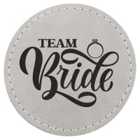 2 1/2" Light Gray Premier Laserable Leatherette Round Patch with Kota Pro Adhesive - Creekside Collection